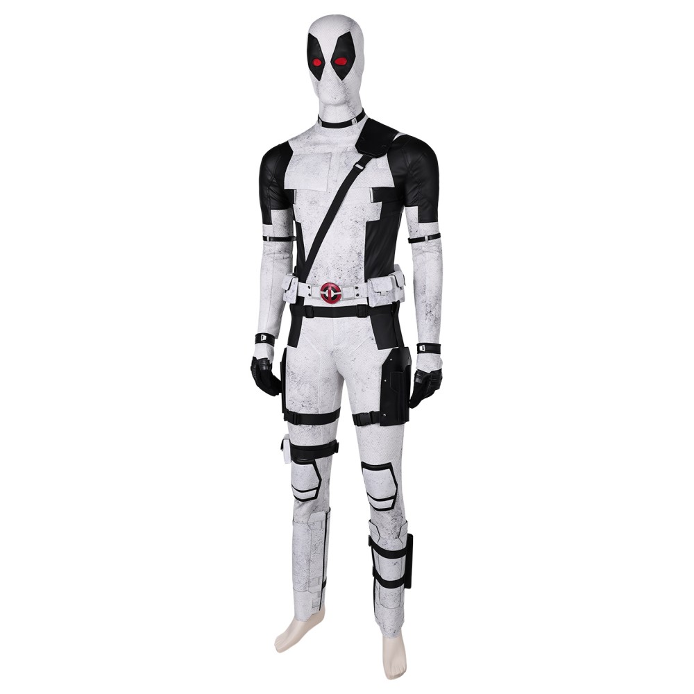 DP Wade Wilson X-Force White Variants Suit Cosplay Costume Halloween Carnival Outfit
