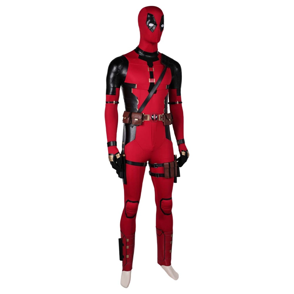 DP Wade Wilson Jumpsuit Full Set Suit Cosplay Costume Halloween Carnival Outfit