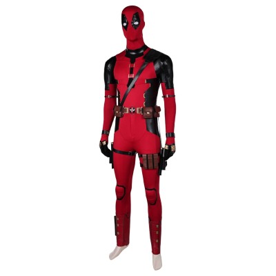 DP Wade Wilson Jumpsuit Full Set Suit Cosplay Costume Halloween Carnival Outfit