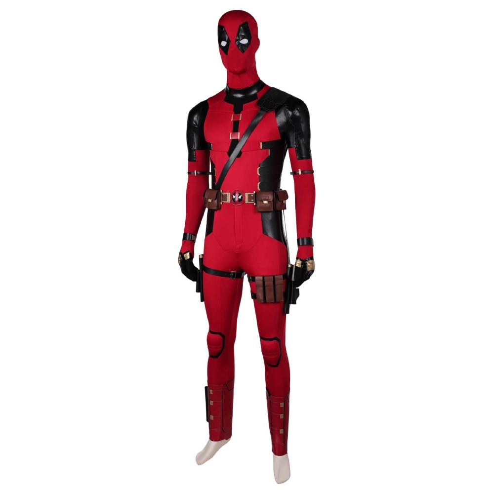DP Wade Wilson Jumpsuit Full Set Suit Cosplay Costume Halloween Carnival Outfit