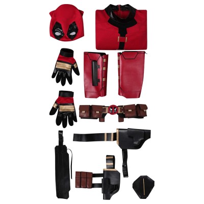 DP Wade Wilson Jumpsuit Full Set Suit Cosplay Costume Halloween Carnival Outfit