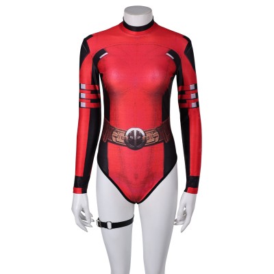 DP Variants Lady DP Red Swimsuit Suit Cosplay Costume Halloween Carnival Outfit