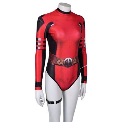 DP Variants Lady DP Red Swimsuit Suit Cosplay Costume Halloween Carnival Outfit