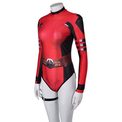 DP Variants Lady DP Red Swimsuit Suit Cosplay Costume Halloween Carnival Outfit