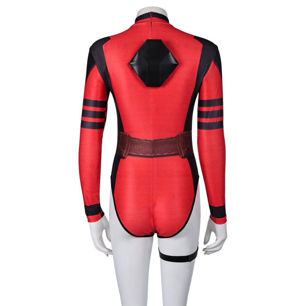DP Variants Lady DP Red Swimsuit Suit Cosplay Costume Halloween Carnival Outfit
