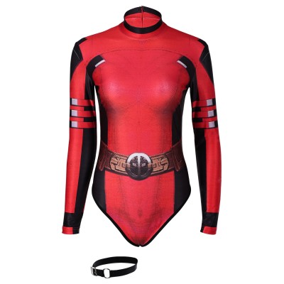 DP Variants Lady DP Red Swimsuit Suit Cosplay Costume Halloween Carnival Outfit