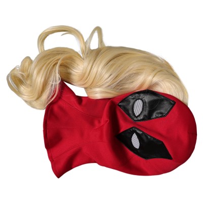 DP Kids Children Ladypool Headgear Wig Set Accessories Cosplay Costume Halloween Carnival