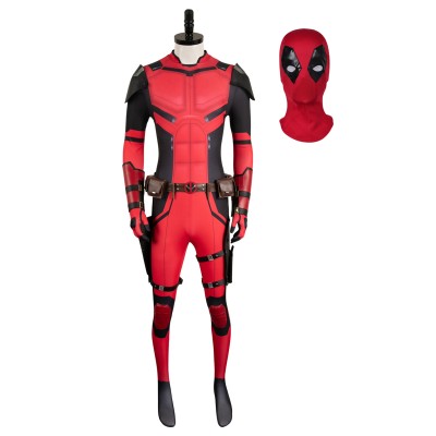 DP 2024 Wade Wilson Red Samurai Battle Suit Suit Cosplay Costume Halloween Carnival Outfit