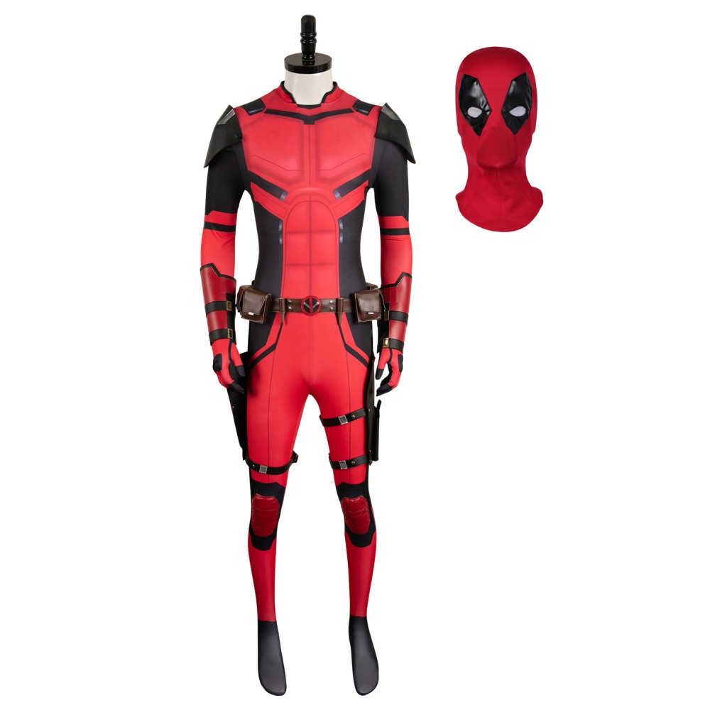 DP 2024 Wade Wilson Red Samurai Battle Suit Suit Cosplay Costume Halloween Carnival Outfit