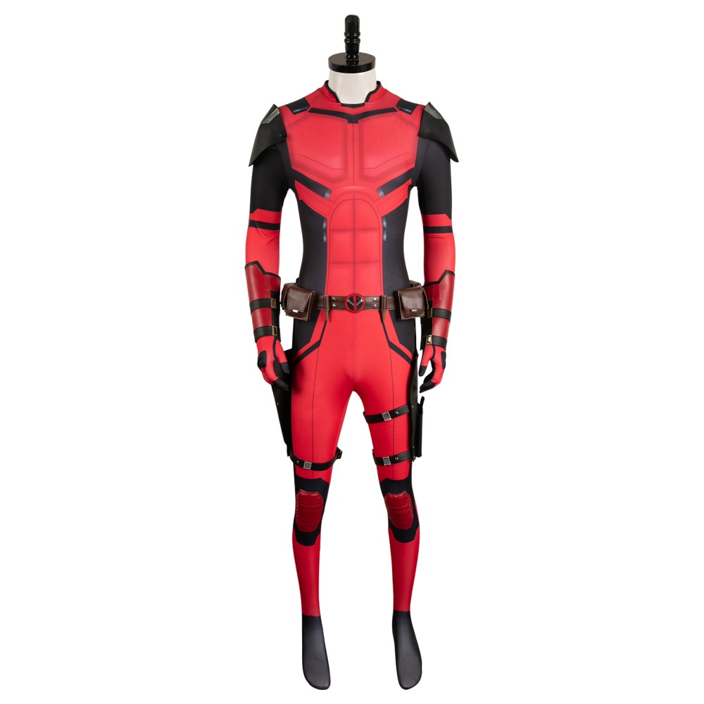 DP 2024 Wade Wilson Red Samurai Battle Suit Suit Cosplay Costume Halloween Carnival Outfit