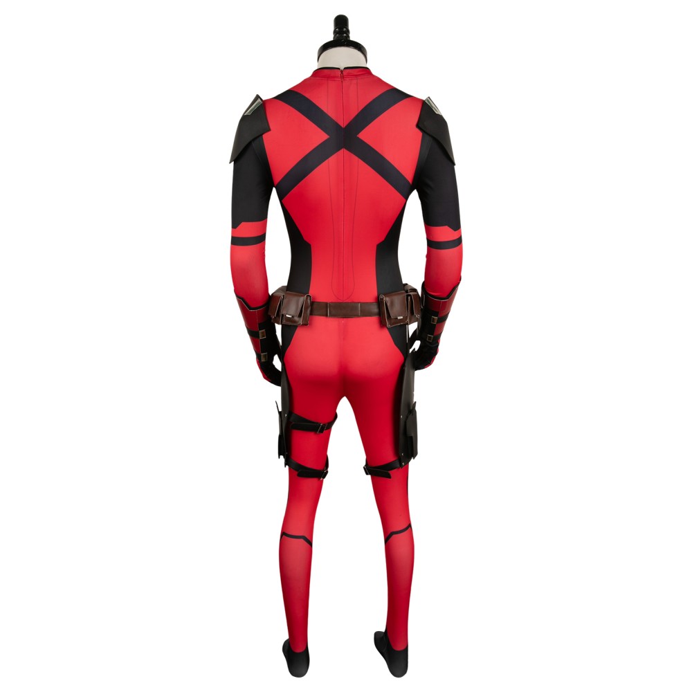 DP 2024 Wade Wilson Red Samurai Battle Suit Suit Cosplay Costume Halloween Carnival Outfit