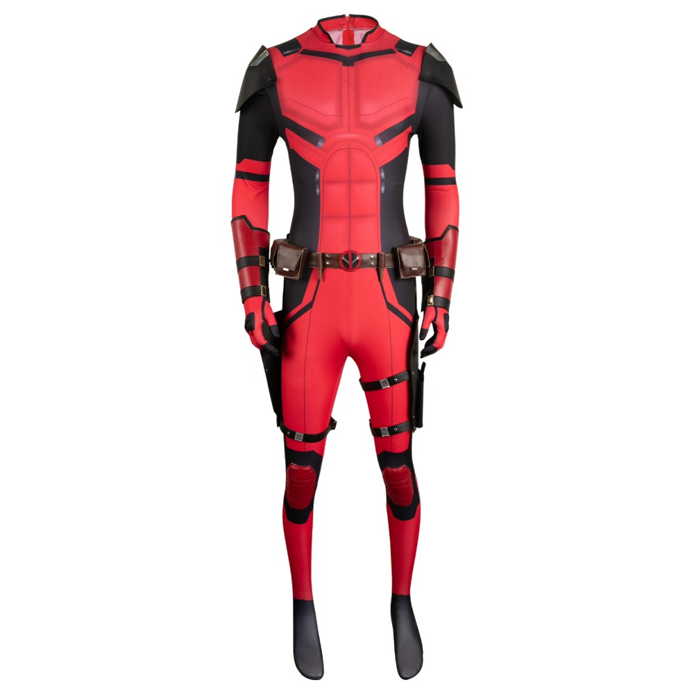 DP 2024 Wade Wilson Red Samurai Battle Suit Suit Cosplay Costume Halloween Carnival Outfit