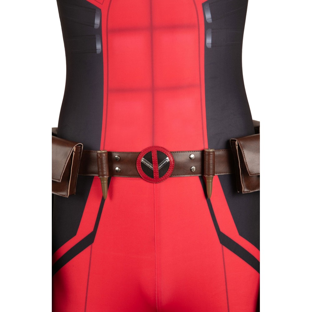 DP 2024 Wade Wilson Red Samurai Battle Suit Suit Cosplay Costume Halloween Carnival Outfit