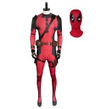 DP Wade Wilson Red Battle Jumpsuit Full Set Suit Cosplay Costume Halloween Carnival Outfit
