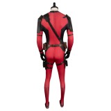 DP Wade Wilson Red Battle Jumpsuit Full Set Suit Cosplay Costume Halloween Carnival Outfit