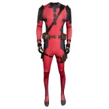 DP Wade Wilson Red Battle Jumpsuit Full Set Suit Cosplay Costume Halloween Carnival Outfit