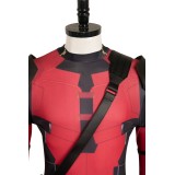 DP Wade Wilson Red Battle Jumpsuit Full Set Suit Cosplay Costume Halloween Carnival Outfit