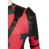 DP Wade Wilson Red Battle Jumpsuit Full Set Suit Cosplay Costume Halloween Carnival Outfit