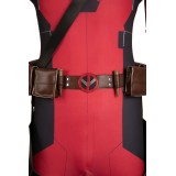 DP Wade Wilson Red Battle Jumpsuit Full Set Suit Cosplay Costume Halloween Carnival Outfit