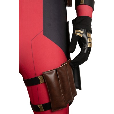 DP Wade Wilson Red Battle Jumpsuit Full Set Suit Cosplay Costume Halloween Carnival Outfit