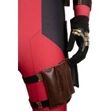 DP Wade Wilson Red Battle Jumpsuit Full Set Suit Cosplay Costume Halloween Carnival Outfit
