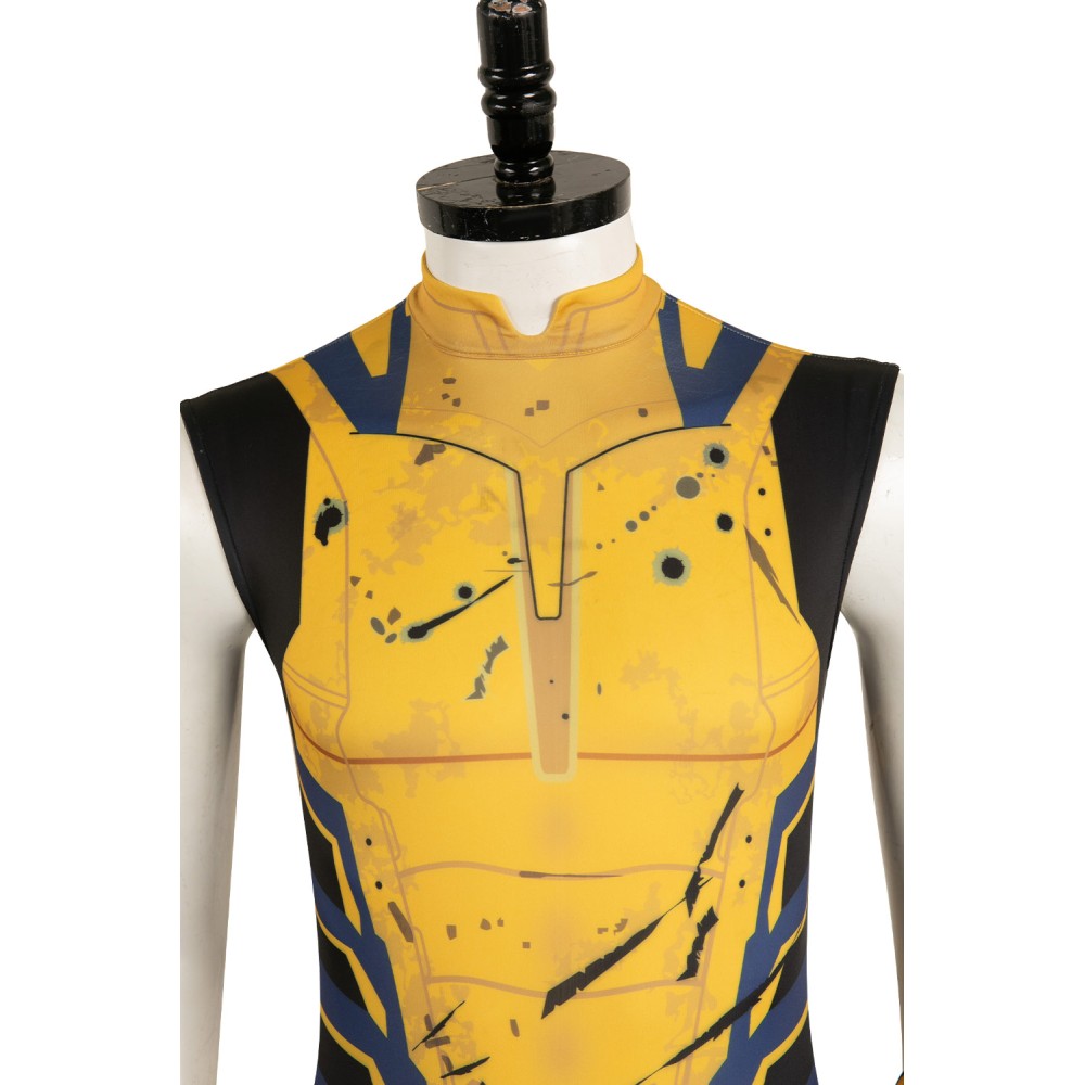 DP Logan Wolverine Sleeveless Jumpsuit Suit Cosplay Costume Halloween Carnival Outfit