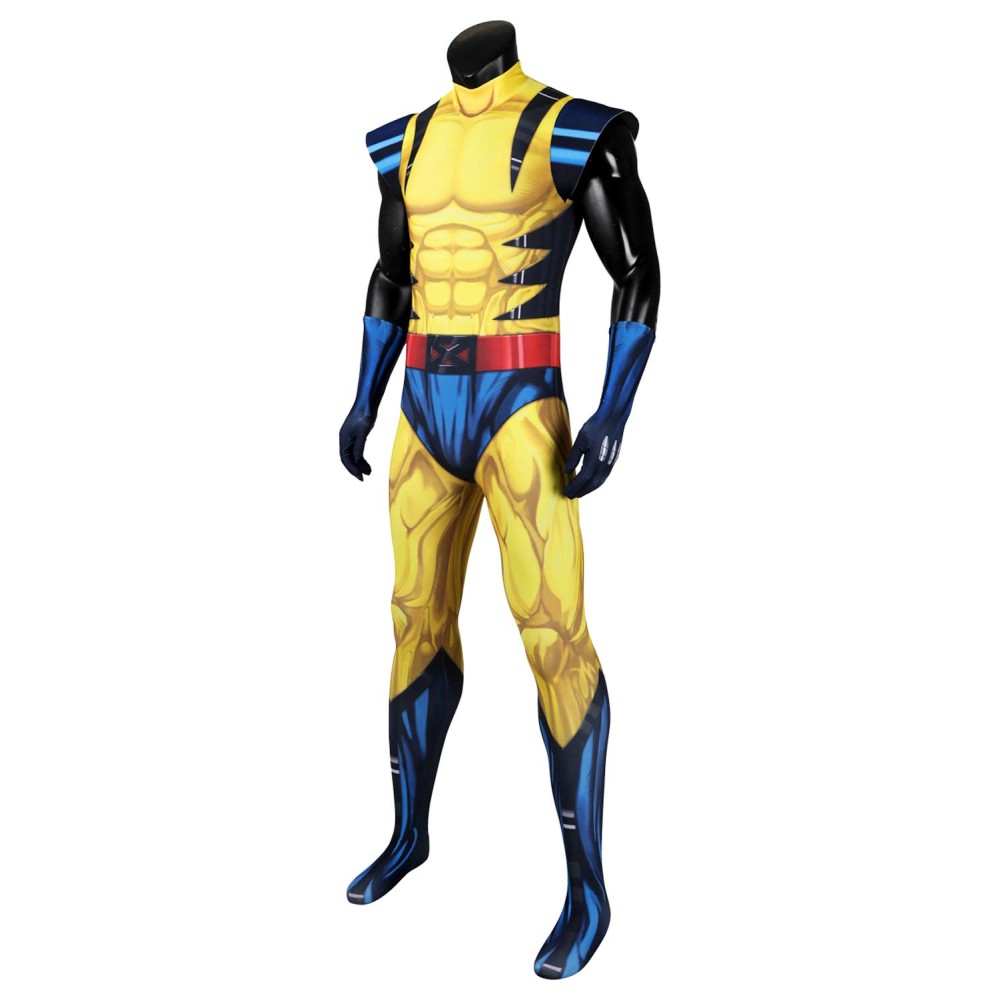 DP 3 James Howlett / Logan Printed Jumpsuit Suit Cosplay Costume Halloween Carnival Outfit