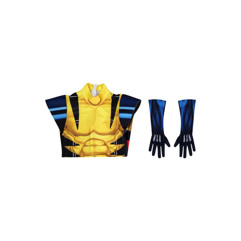 DP 3 James Howlett / Logan Printed Jumpsuit Suit Cosplay Costume Halloween Carnival Outfit