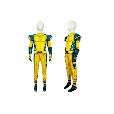 DP Logan Wolverine Kids Boys Jumpsuit Suit Cosplay Costume Halloween Carnival Outfit
