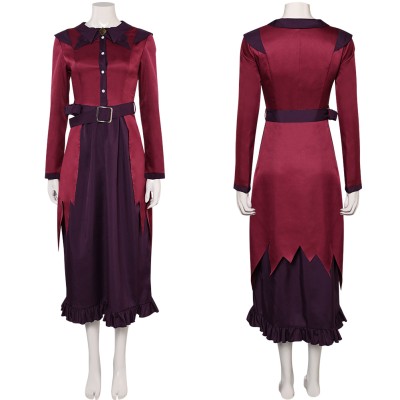 Deadlock Vindicta Red Dress Cosplay Costume Halloween Carnival Outfit