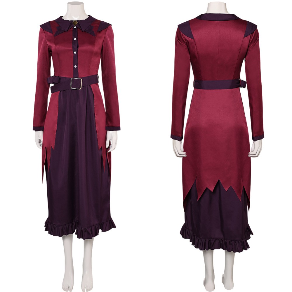 Deadlock Vindicta Red Dress Cosplay Costume Halloween Carnival Outfit