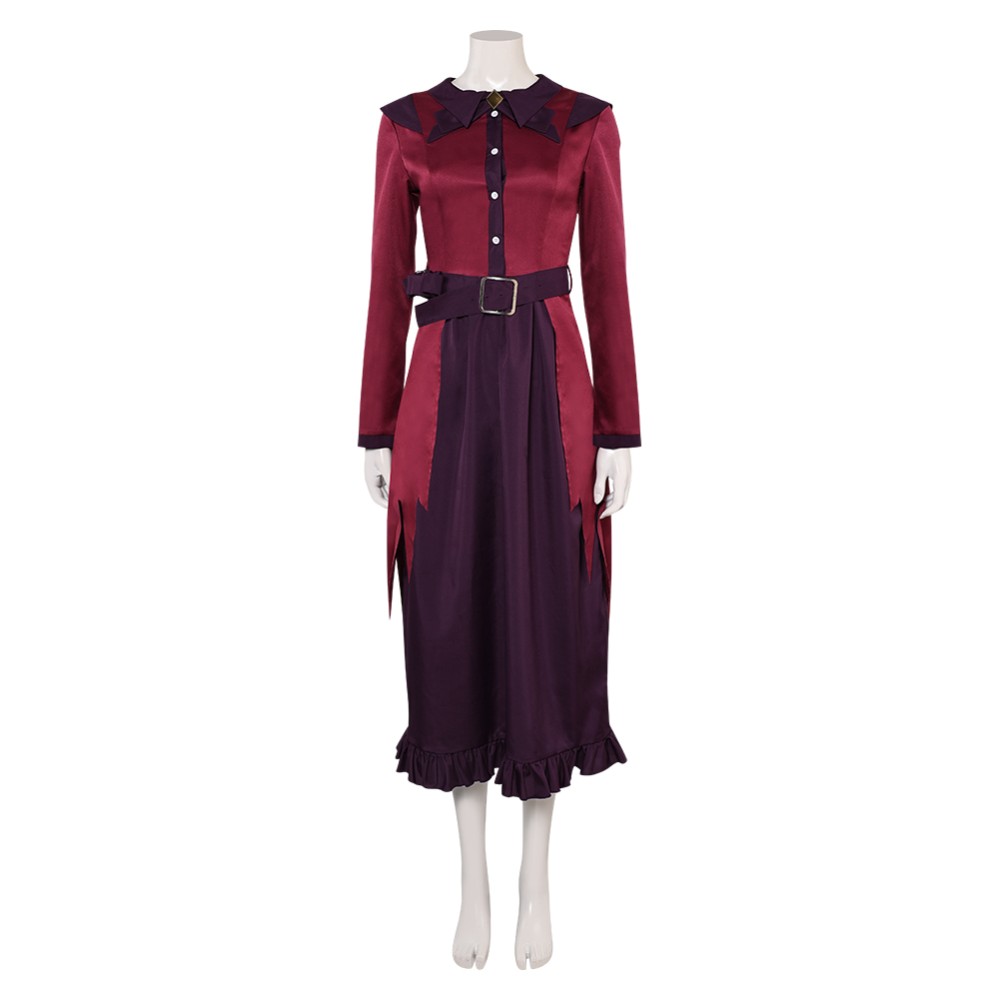 Deadlock Vindicta Red Dress Cosplay Costume Halloween Carnival Outfit