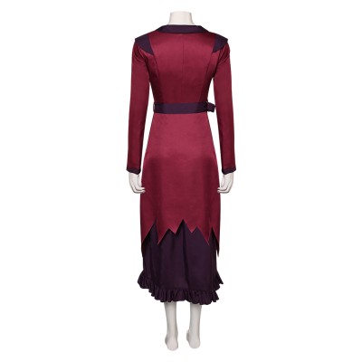 Deadlock Vindicta Red Dress Cosplay Costume Halloween Carnival Outfit