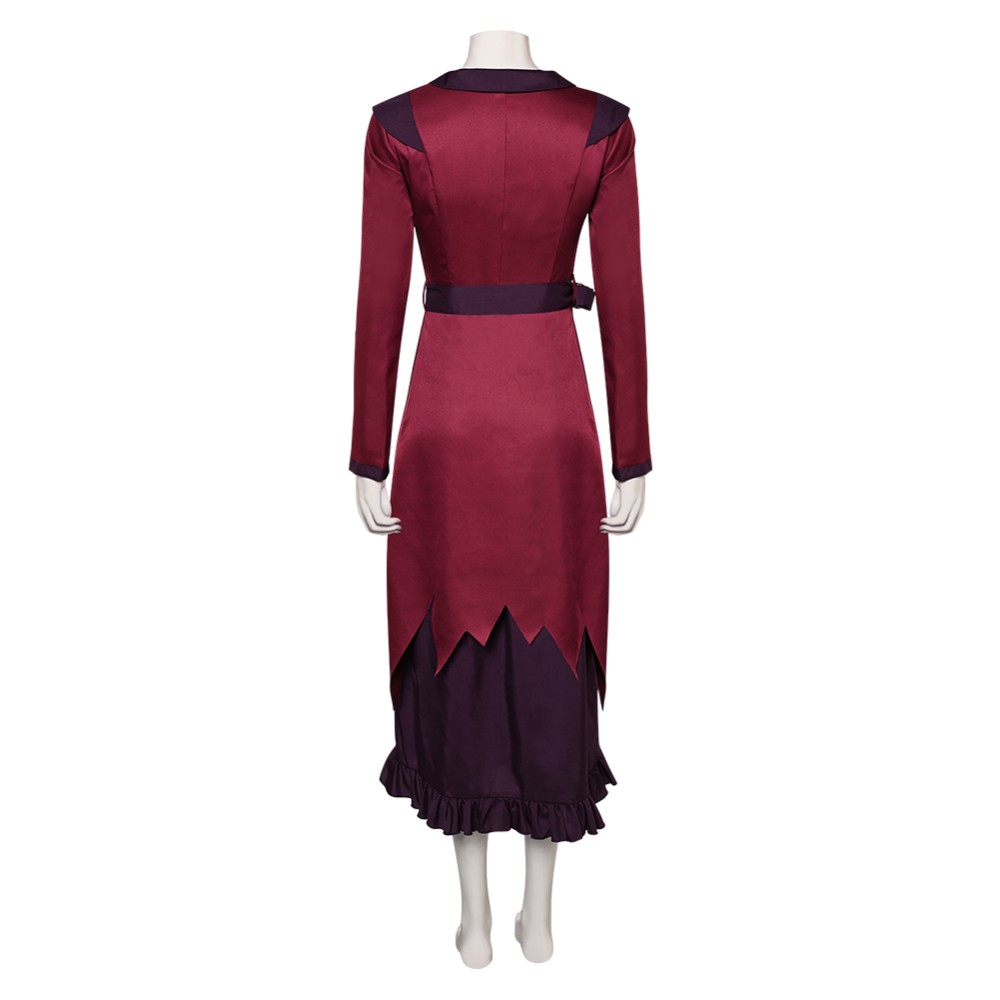 Deadlock Vindicta Red Dress Cosplay Costume Halloween Carnival Outfit