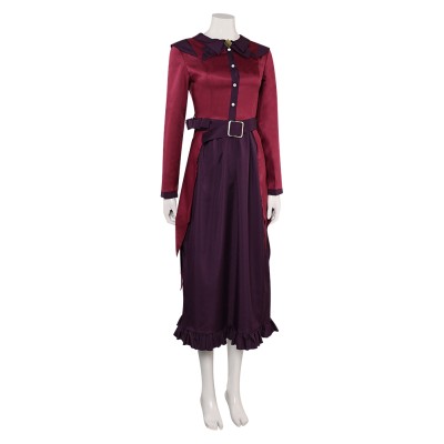Deadlock Vindicta Red Dress Cosplay Costume Halloween Carnival Outfit