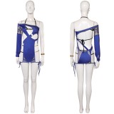Dead or Alive Monika Women Blue Swimsuit Cosplay Costume Halloween Carnival Outfit