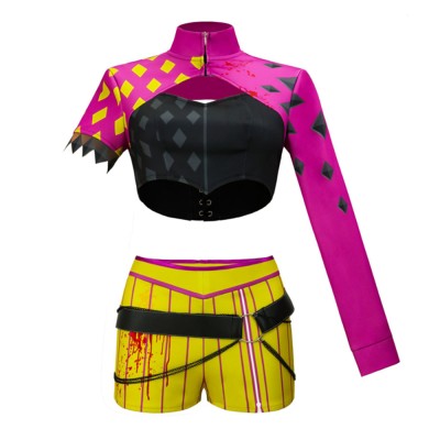Dead by Daylight Mina Key Women Purple Cosplay Costume Halloween Carnival Outfit