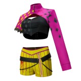 Dead by Daylight Mina Key Women Purple Cosplay Costume Halloween Carnival Outfit