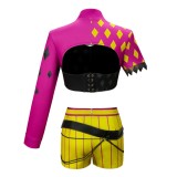 Dead by Daylight Mina Key Women Purple Cosplay Costume Halloween Carnival Outfit