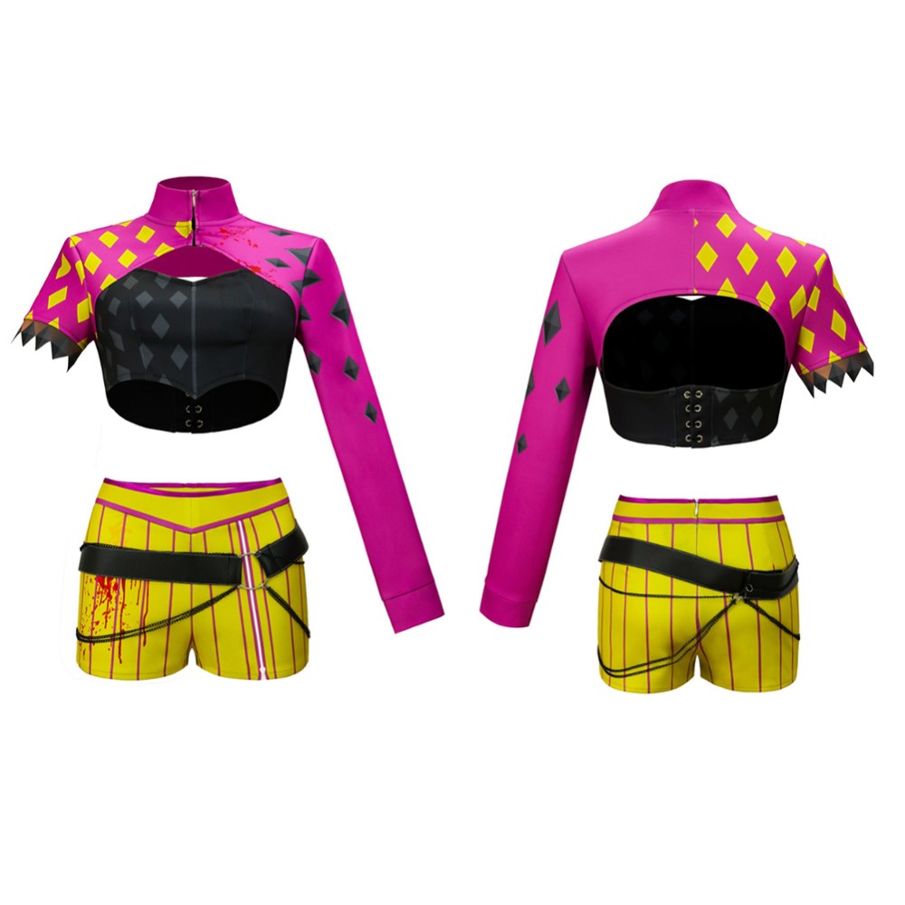 Dead by Daylight Mina Key Women Purple Cosplay Costume Halloween Carnival Outfit