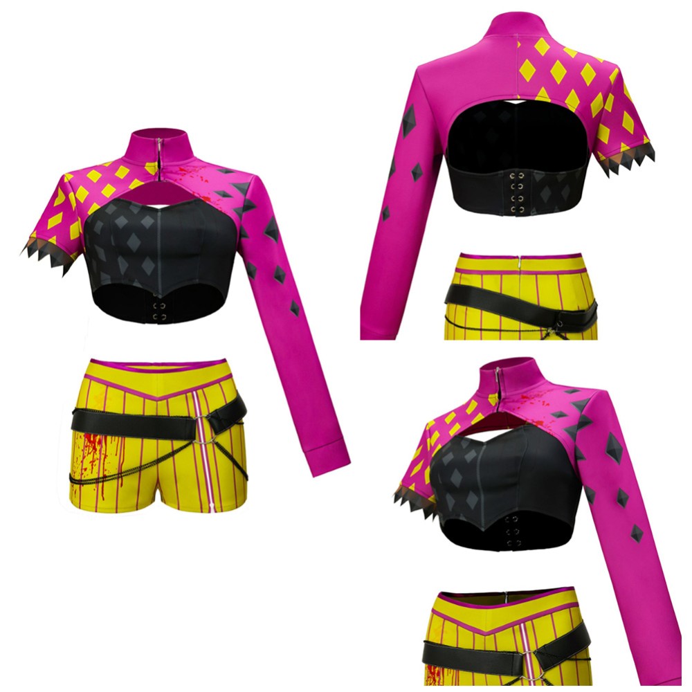 Dead by Daylight Mina Key Women Purple Cosplay Costume Halloween Carnival Outfit