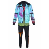 Dead by Daylight Jake Park Blue Top Pants Set Suit Cosplay Costume Halloween Carnival Outfit
