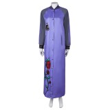 Dead Boy Detectives Crystal Palace Women Purple Long Jacket Suit Cosplay Costume Halloween Carnival Outfit