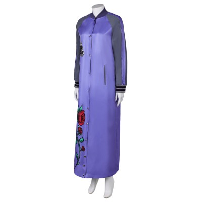 Dead Boy Detectives Crystal Palace Women Purple Long Jacket Suit Cosplay Costume Halloween Carnival Outfit
