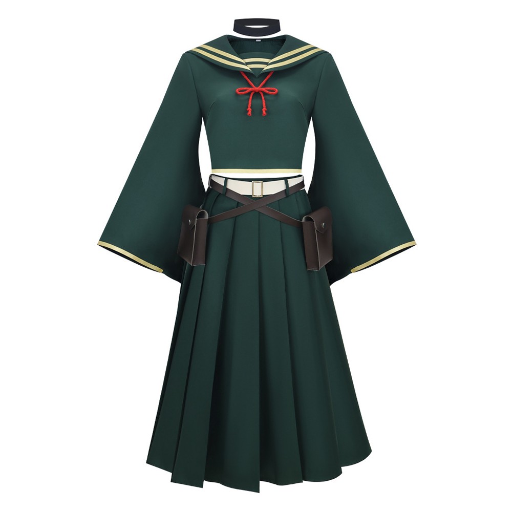 Dead Account Kiyomi Urusugawa Green School Uniform Cosplay Costume Halloween Carnival Outfit