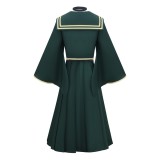 Dead Account Kiyomi Urusugawa Green School Uniform Cosplay Costume Halloween Carnival Outfit