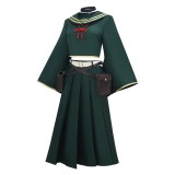 Dead Account Kiyomi Urusugawa Green School Uniform Cosplay Costume Halloween Carnival Outfit