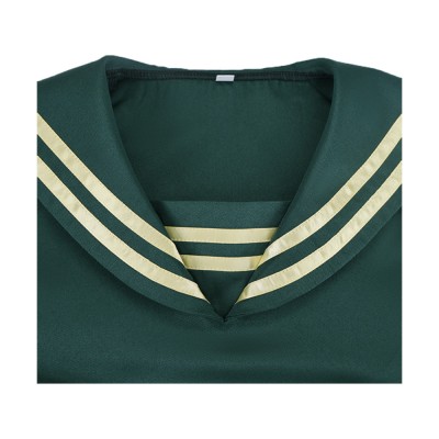 Dead Account Kiyomi Urusugawa Green School Uniform Cosplay Costume Halloween Carnival Outfit