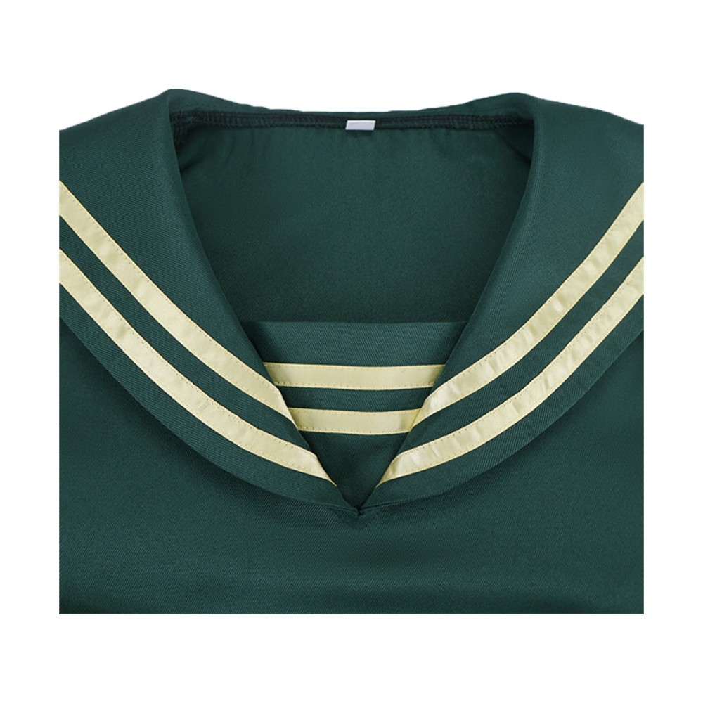 Dead Account Kiyomi Urusugawa Green School Uniform Cosplay Costume Halloween Carnival Outfit
