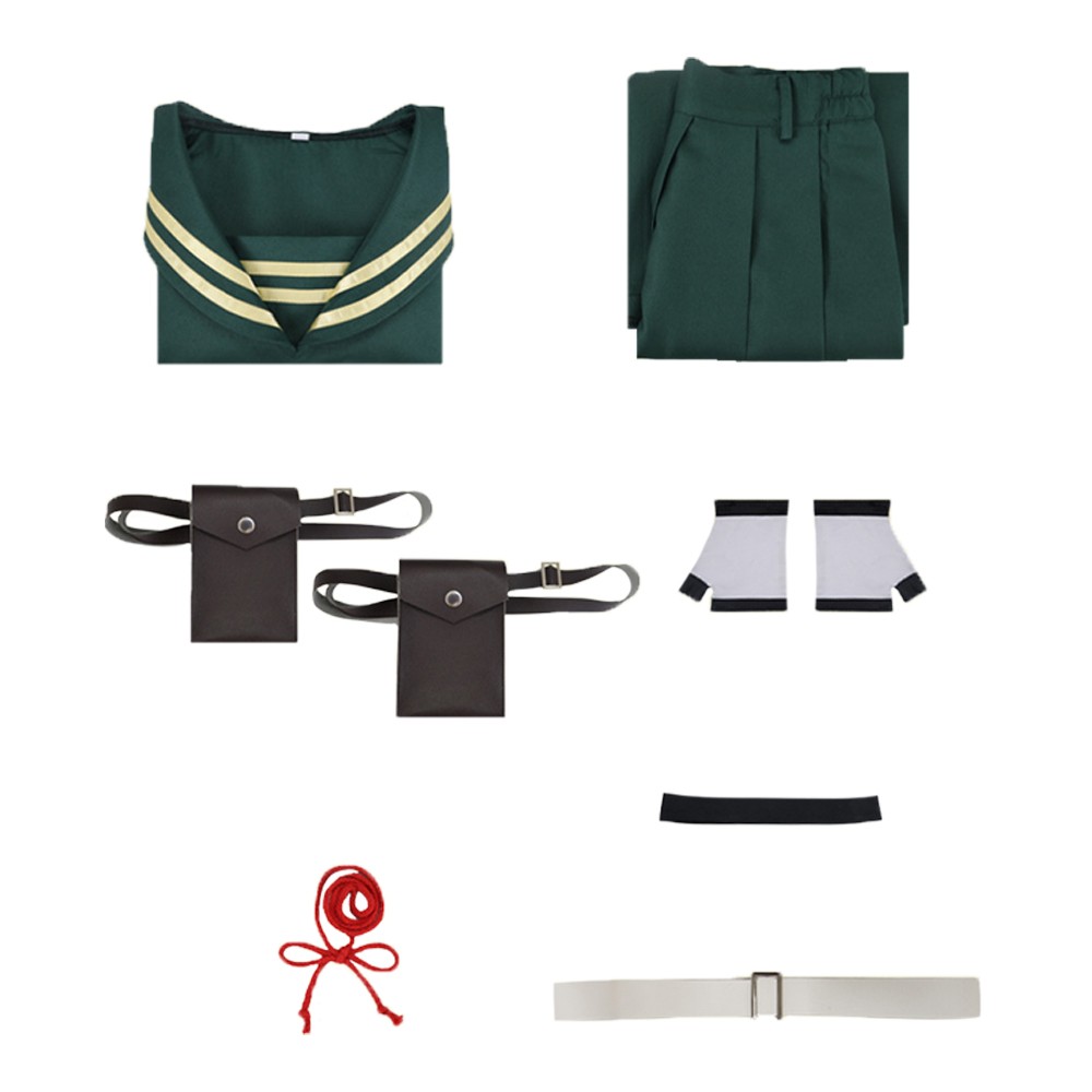 Dead Account Kiyomi Urusugawa Green School Uniform Cosplay Costume Halloween Carnival Outfit
